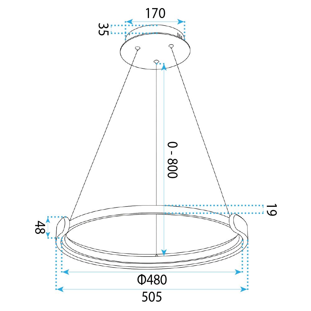 Taklampa LED APP1927-CP Black