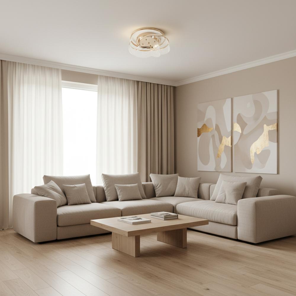 Taklampa G139-C 50 cm LED-plafond GULD