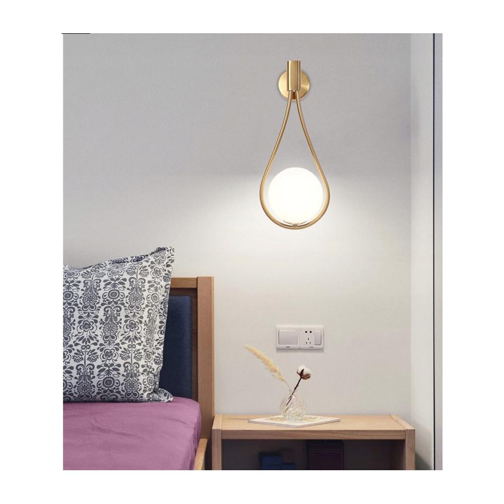 Vägglampa Väggarmatur Glasglob APP603-1W Guld