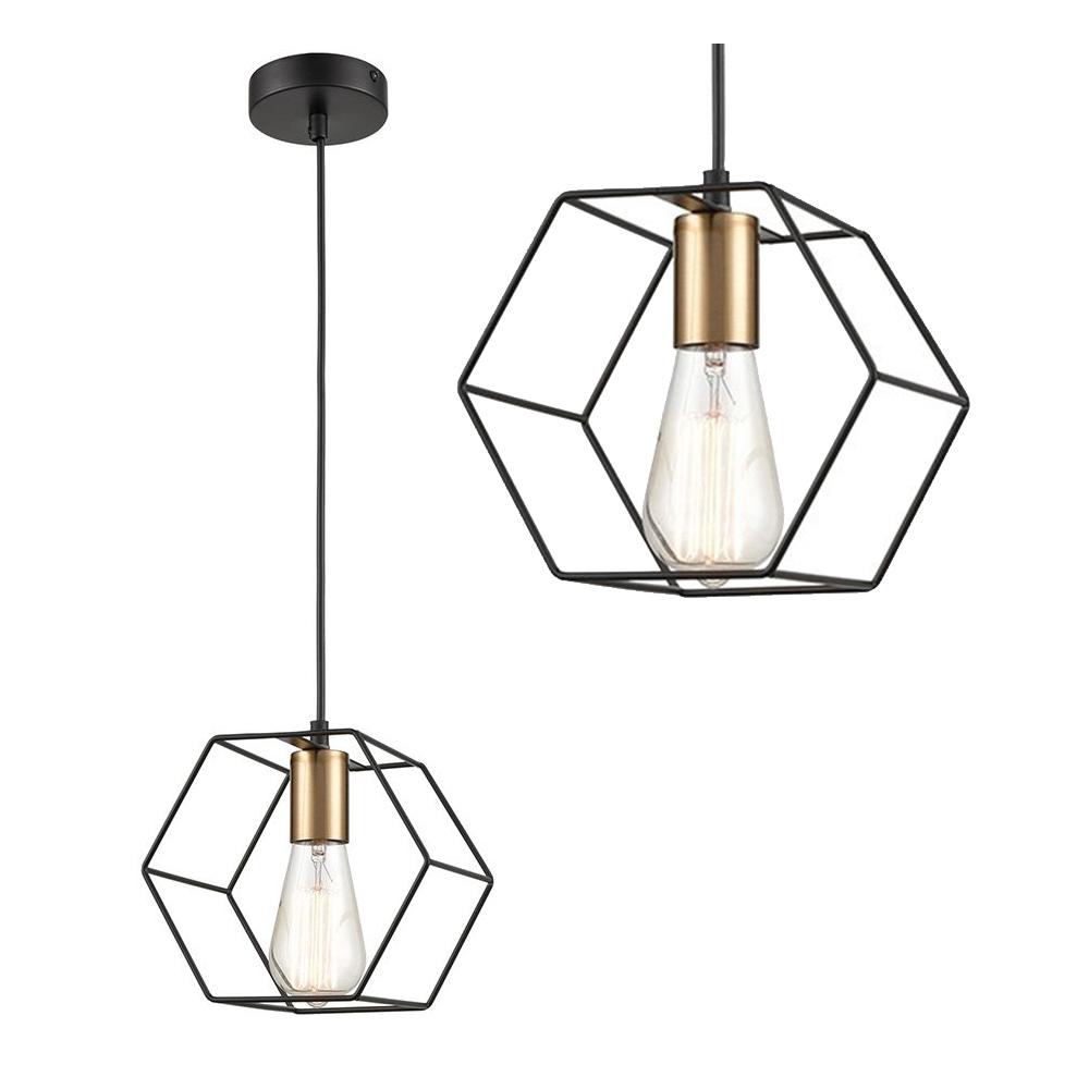 Hängande lampa APP1131-1CP svart-guld