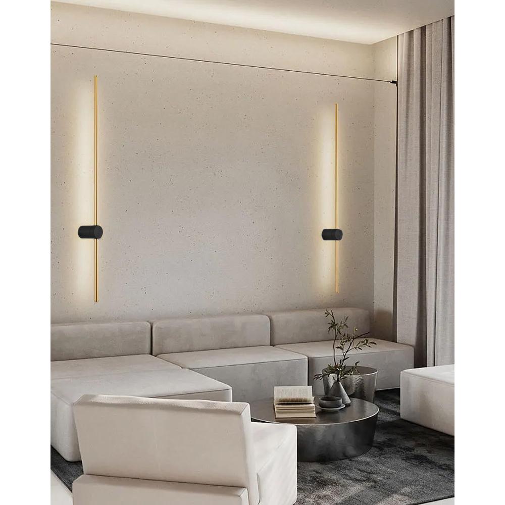 KINKIET ŚCIENNY LED LHJ062-W CZARNO ZŁOTY