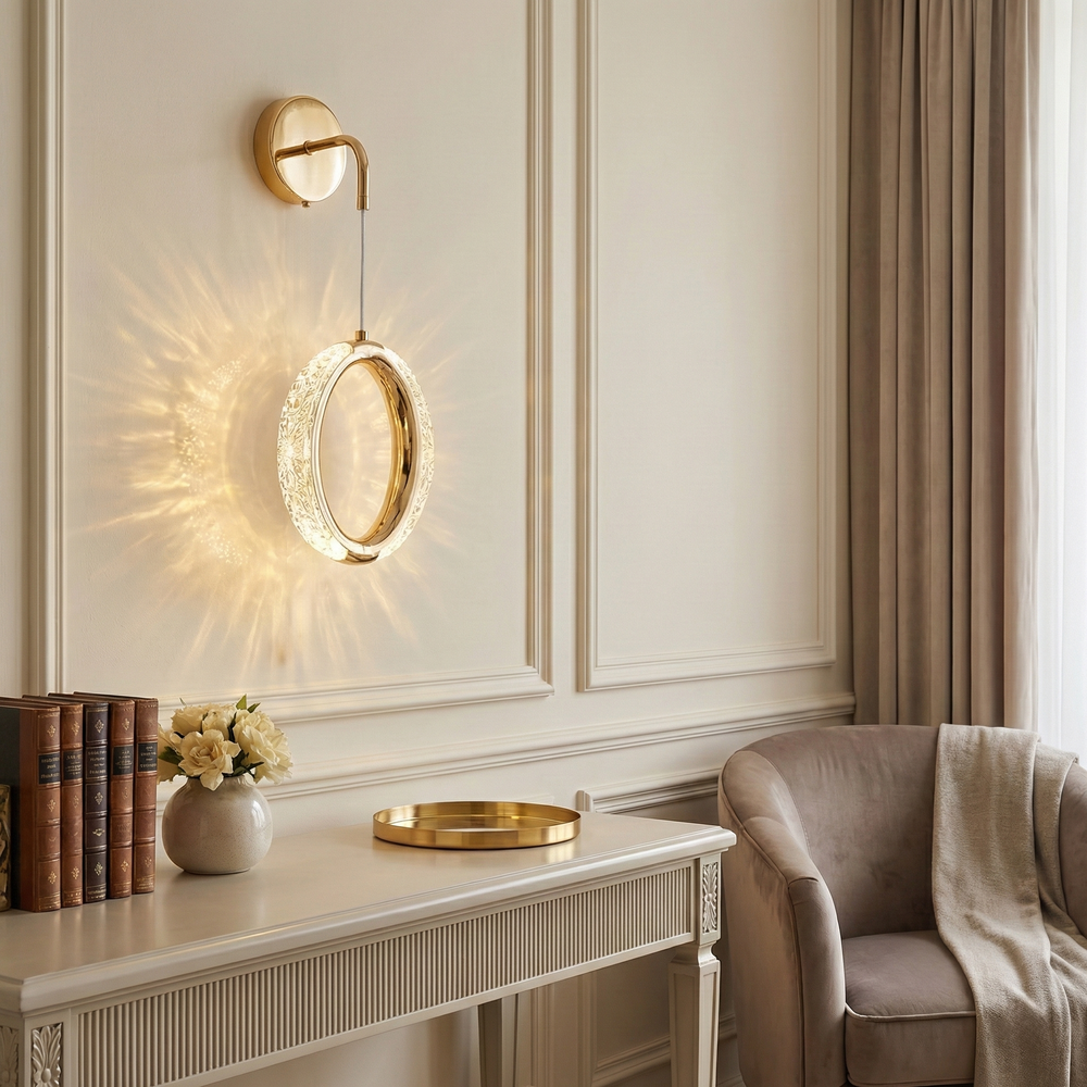 VÄGGLAMPA LED G175-W GULD