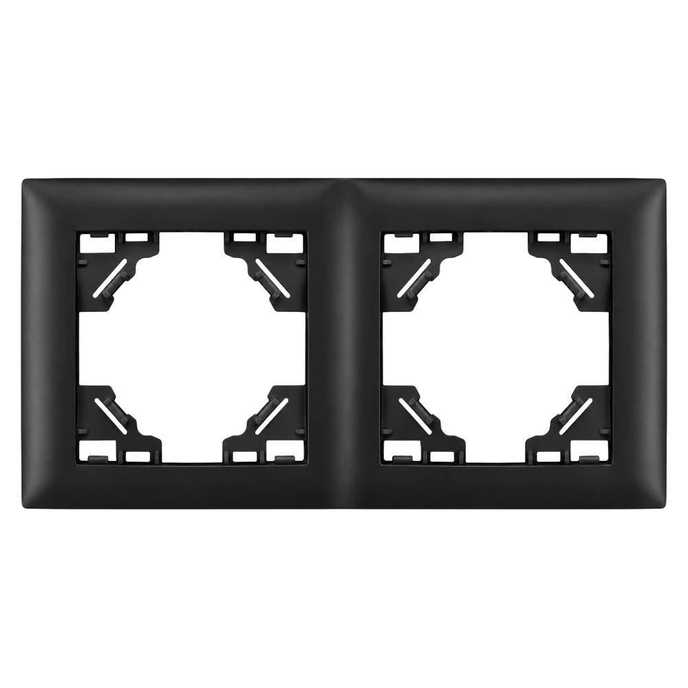 Marco doble para enchufes OSTE JNH014-2F Black