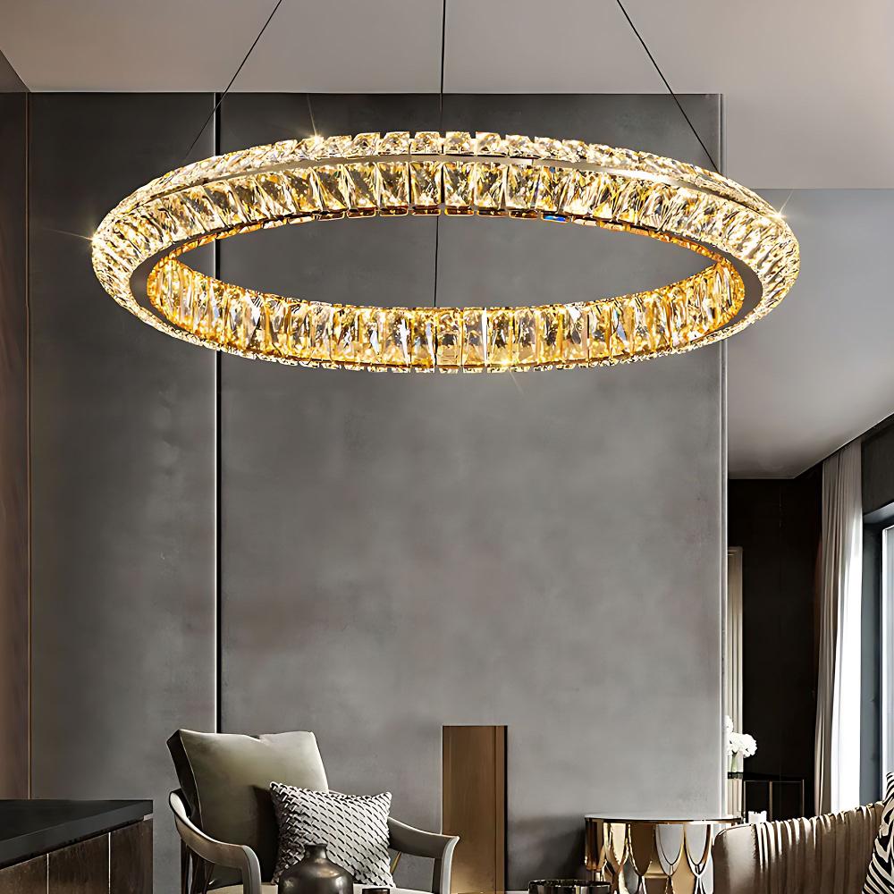 HÄNGENDE LED TAKLAMPA APP1769-CP Guld 80 cm