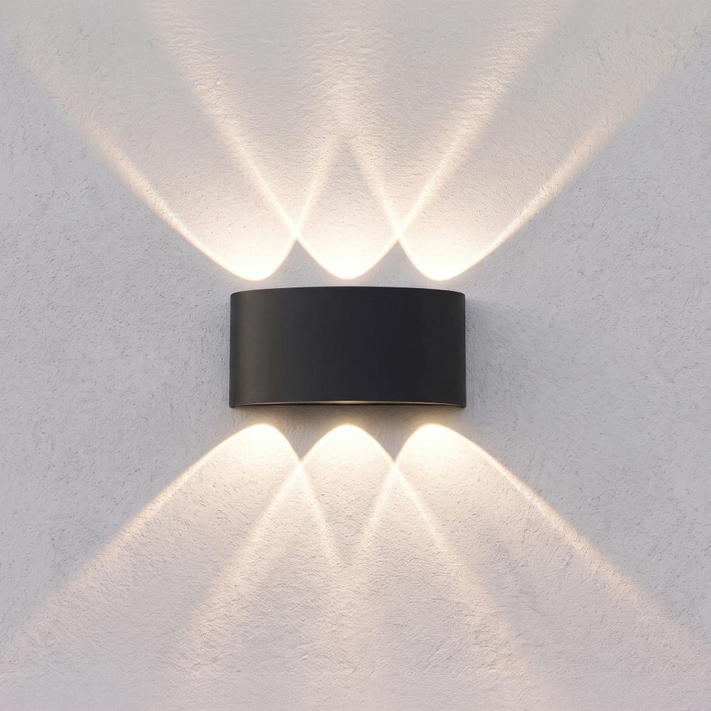 Homlokzati fali lámpa LED JNH040-6G Black