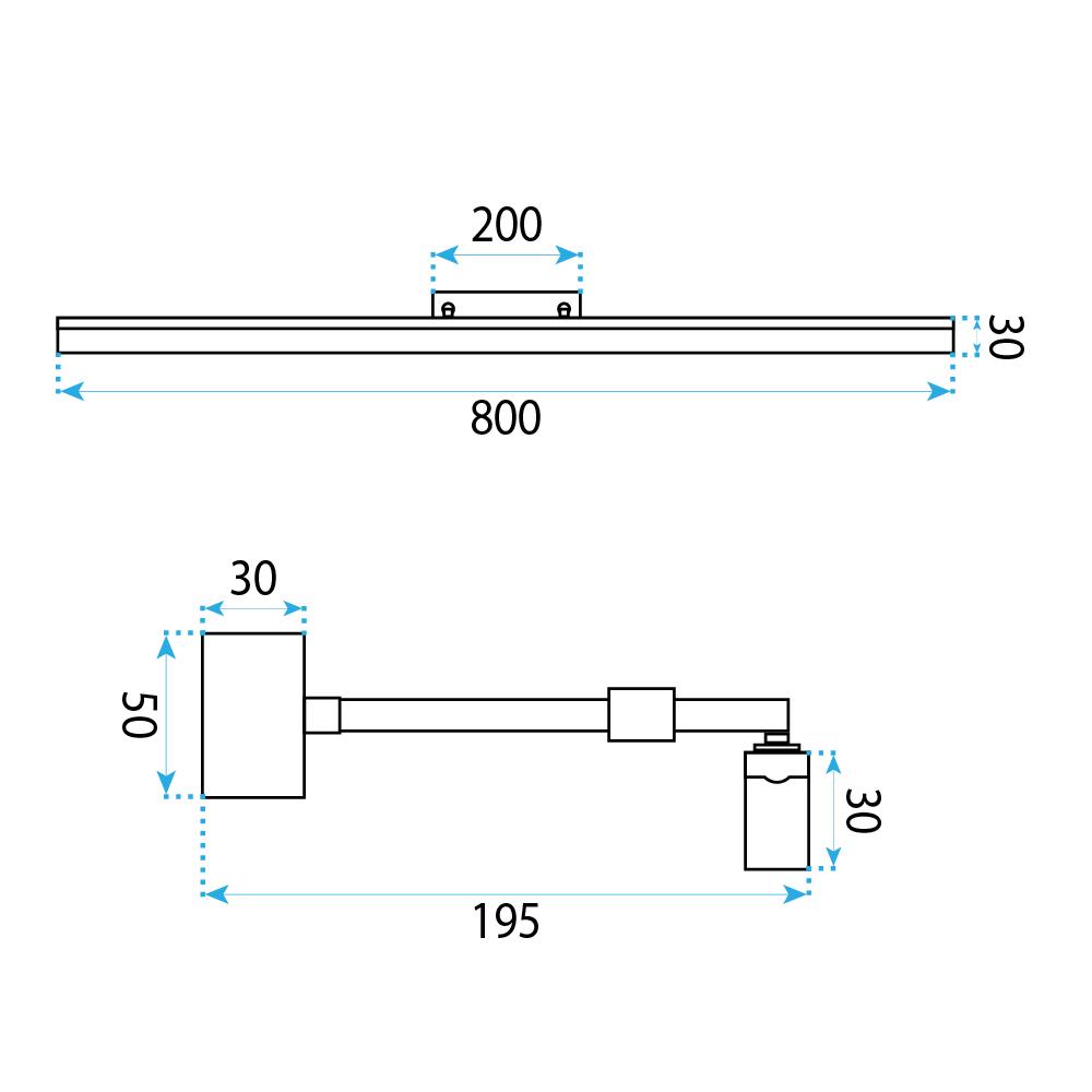 Badrum vägg LED-lampa APP1871-1W 80cm CHROME