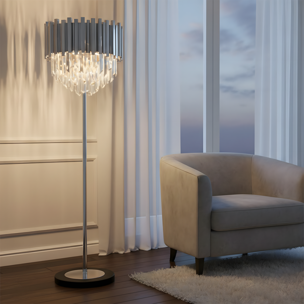Golvlampa APP1716-3F Krom