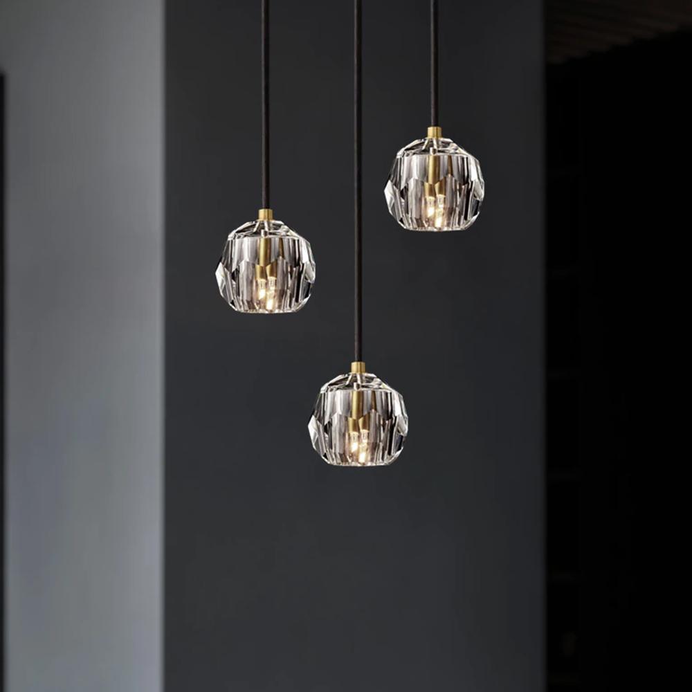 Taklampa Kristall APP588-3CPR Svart