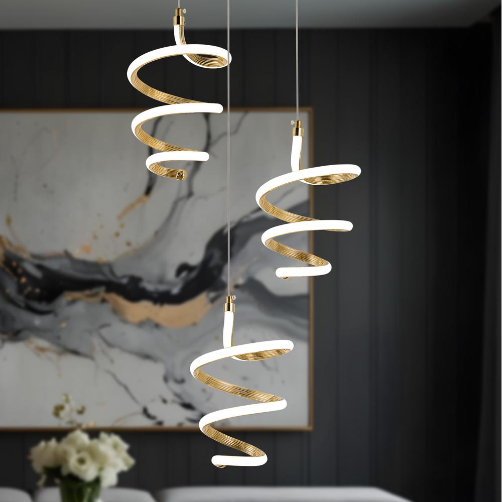 HÄNGLAMPA LED G075-3CPR Guld