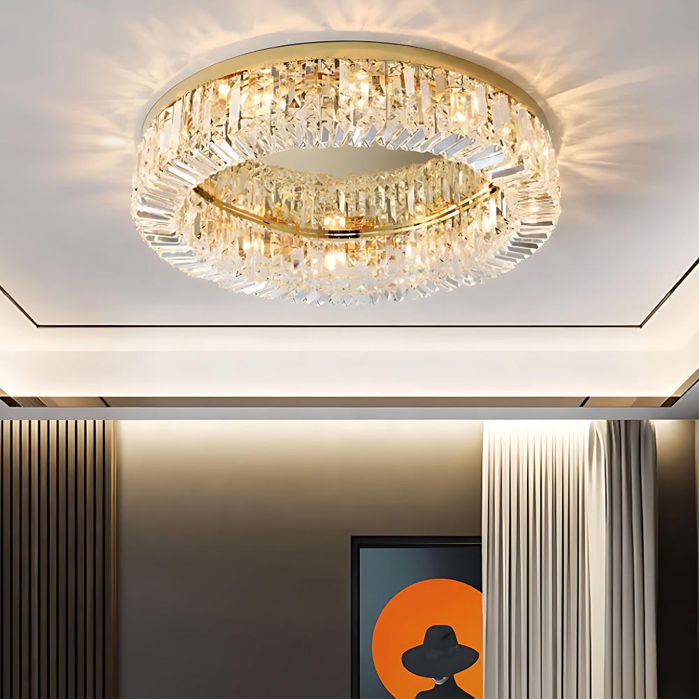 KRYSKTALLAMPA PLAFOND APP1729-8C 60 cm GULD