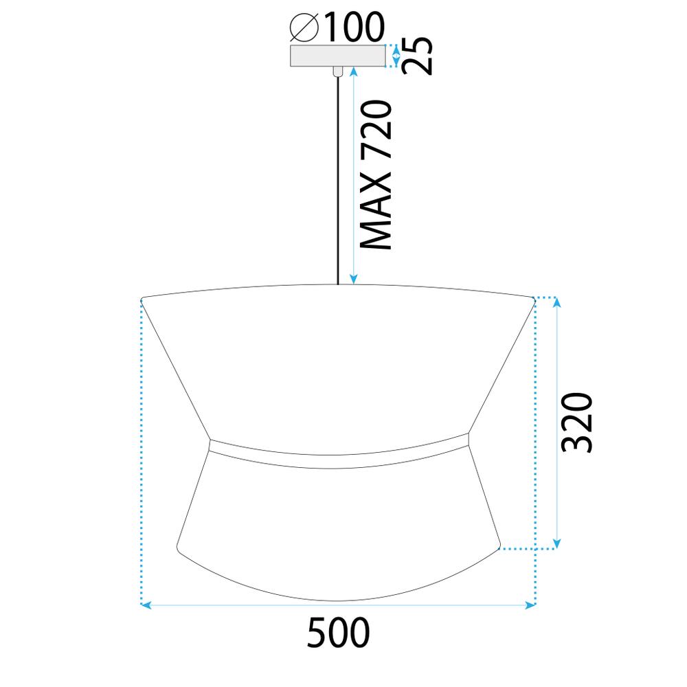HÄNGANDE TAKLAMPA APP1503-1CP SVART