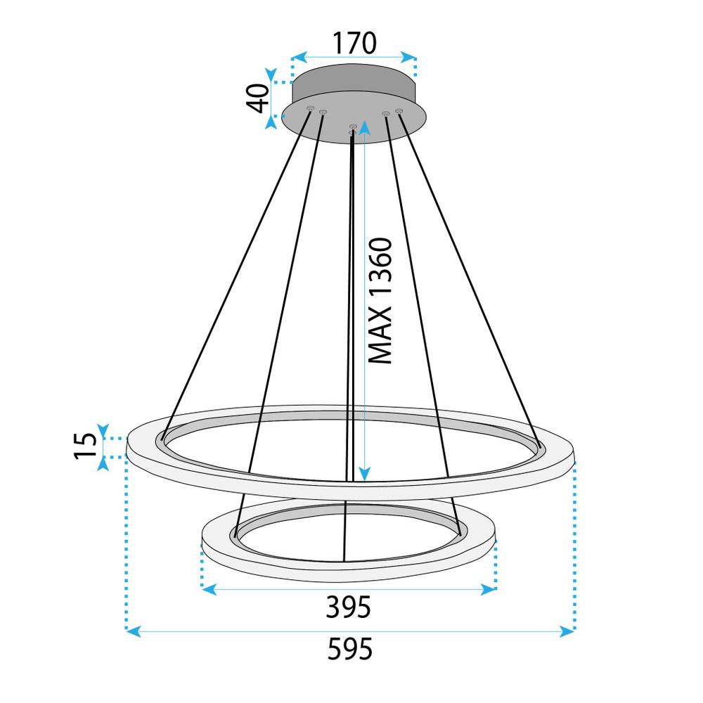 TAKLAMPA HÄNGANDE LED LHJ045-CP2 BORSTAD NICKEL