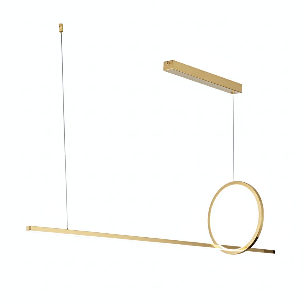 LAMPA SUFITOWA WISZĄCA LED LHJ111-CP C ZŁOTA SZCZOTKOWANA