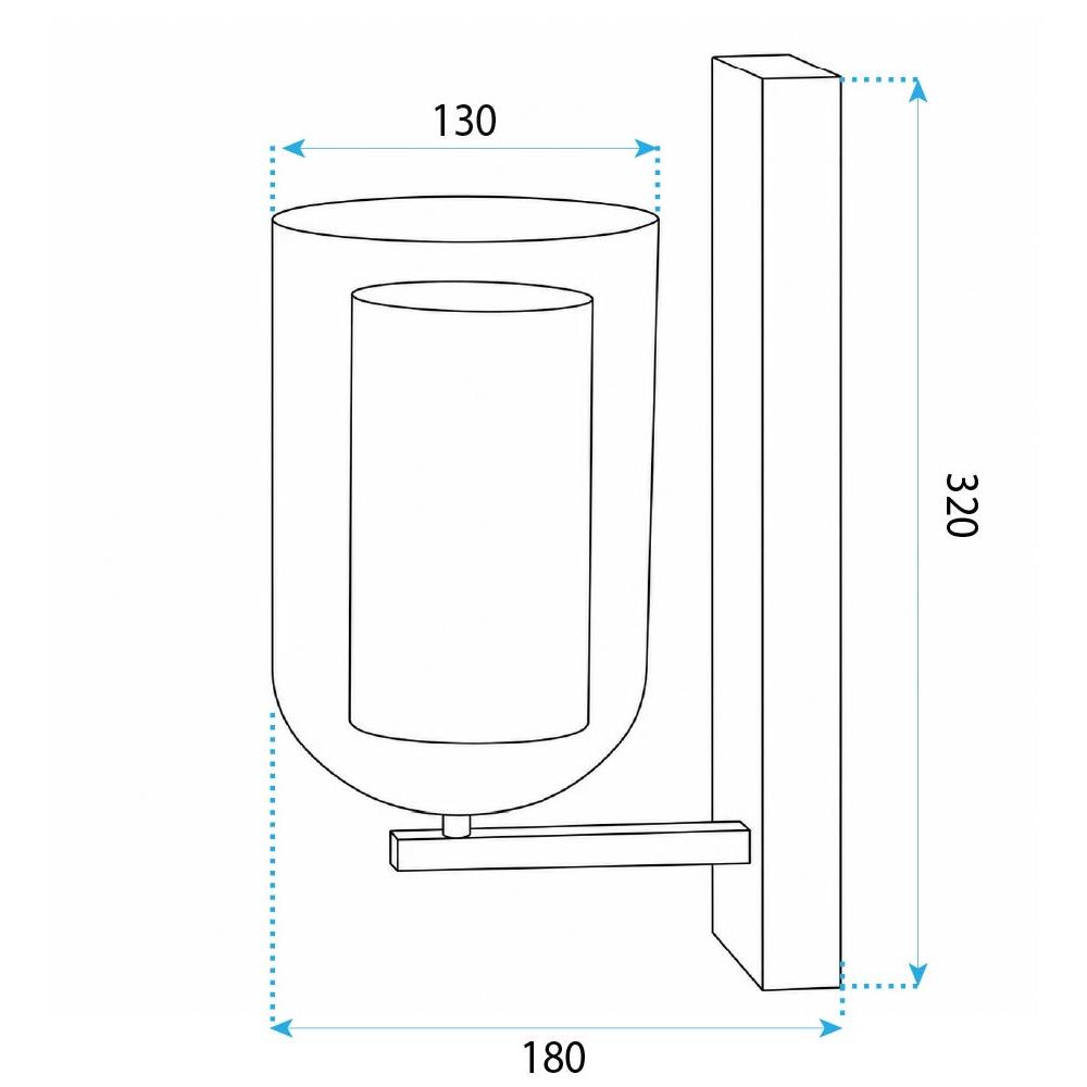 VÄGGLAMPA VÄGGLJUS APP1206-1W Krom
