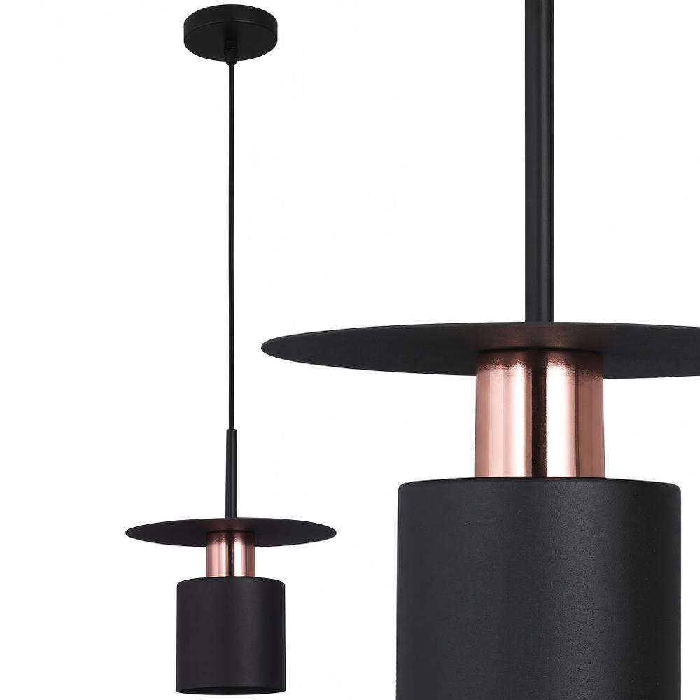 Lampa Wisząca APP1145-1CP Czarna Różowe Złoto
