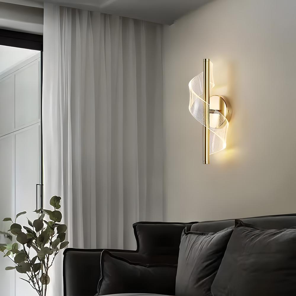 LED-vägglampa G032-W Guld