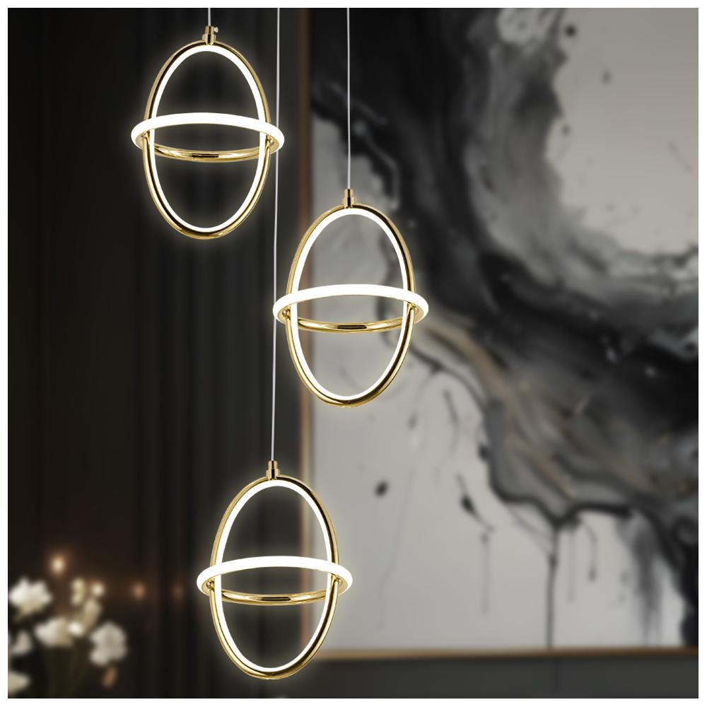 HÄNGLANDE LED-LAMPA G064-3CPR Guld