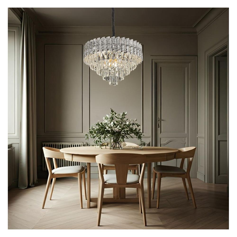 Hängande Kristallampa G055-CP 50 cm Krom