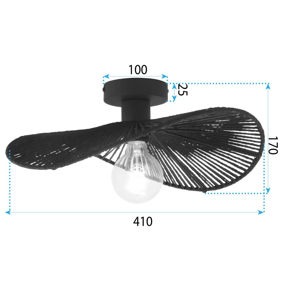 TAKLAMPA APP1832-1C SVART