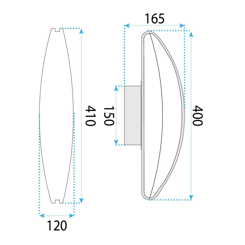 LED-vägglampa G125-W Roséguld