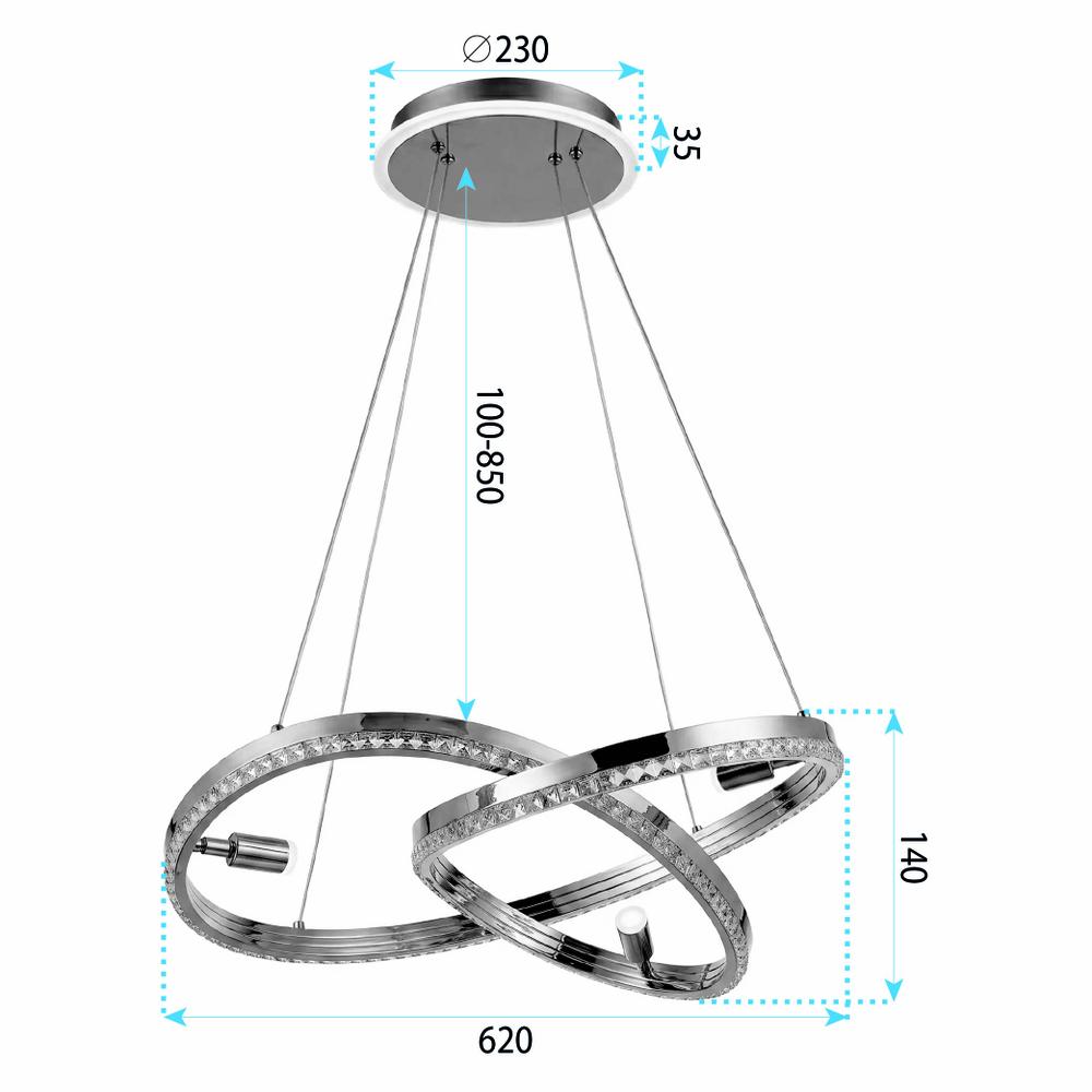 HÄNGANDE TAKLAMPA LED G158-CP GOLD