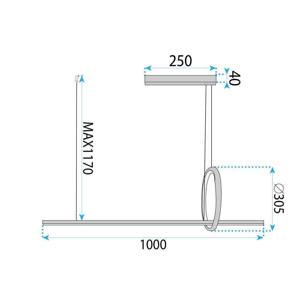 LAMPA SUFITOWA WISZĄCA LED LHJ111-CP C ZŁOTA SZCZOTKOWANA