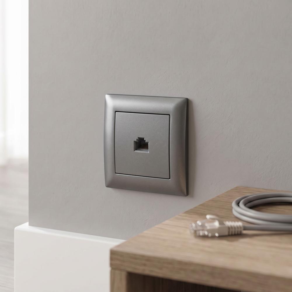 Розетка RJ45 OSTE JNH010-S GREY
