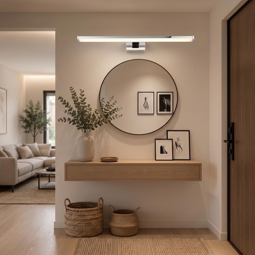 LED sieninis šviestuvas 8W 40CM APP368-1W CHROM