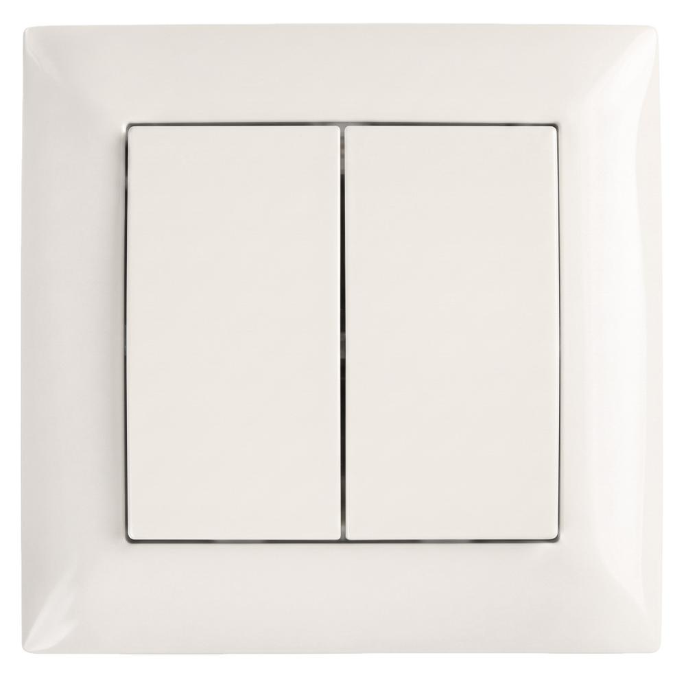 Double Switch with Frame OSTE JNH007-W BEIGE