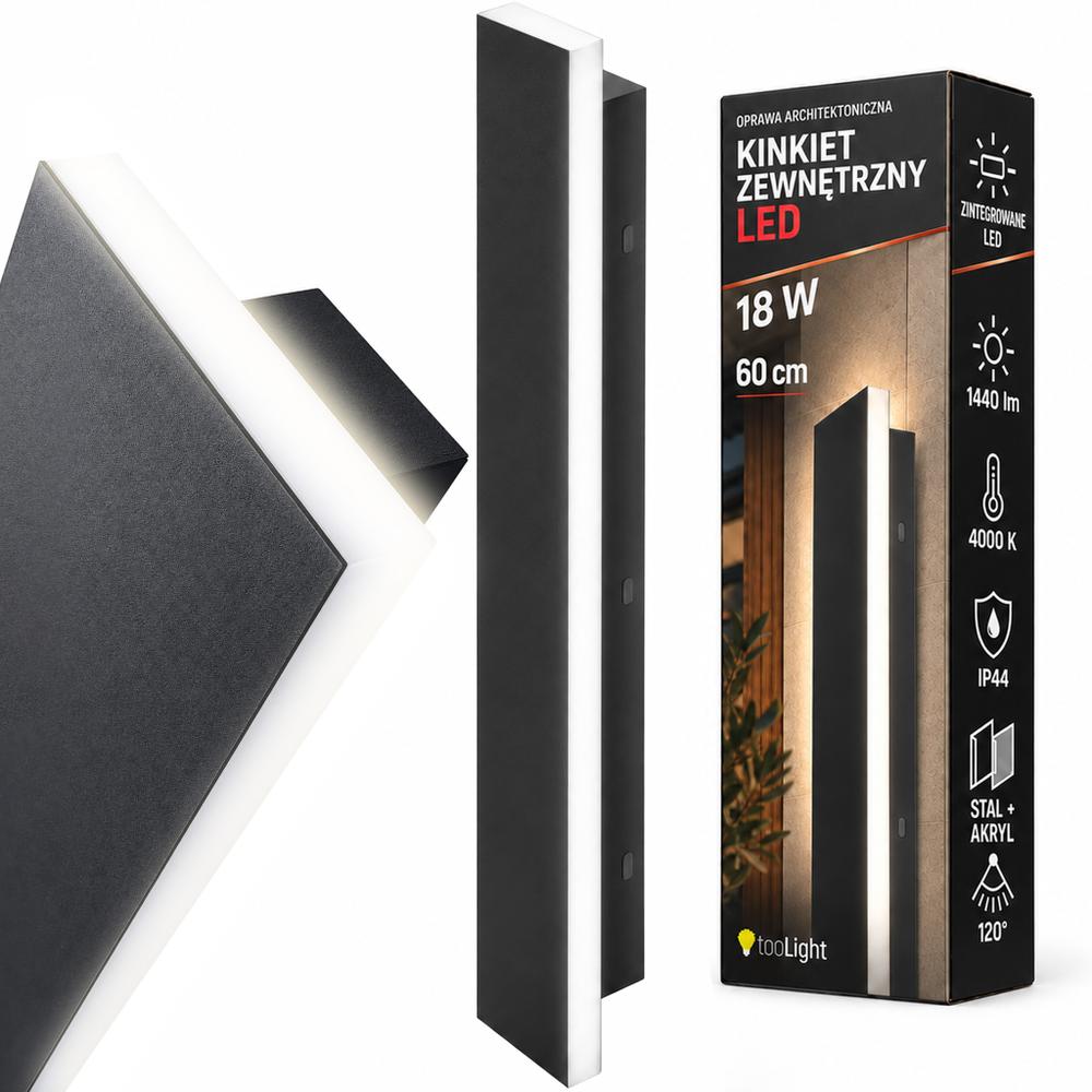Applique murale LED de façade JNH035-G 60 noire