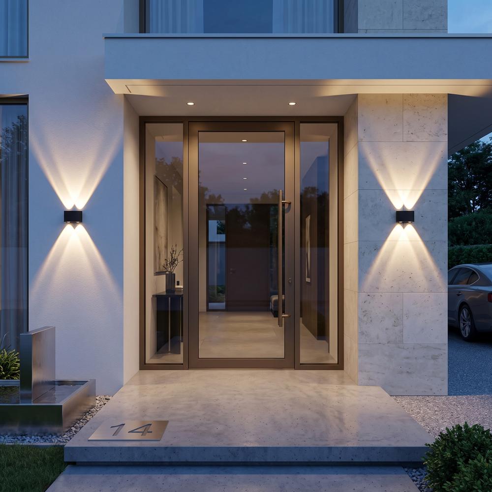 Fassadenleuchte Wandleuchte LED JNH039-4G Black