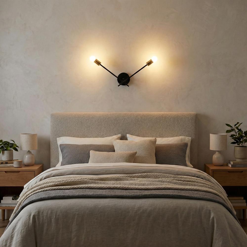 VÄGGLAMPA VÄGGLYKTA APP1119-2W Svart