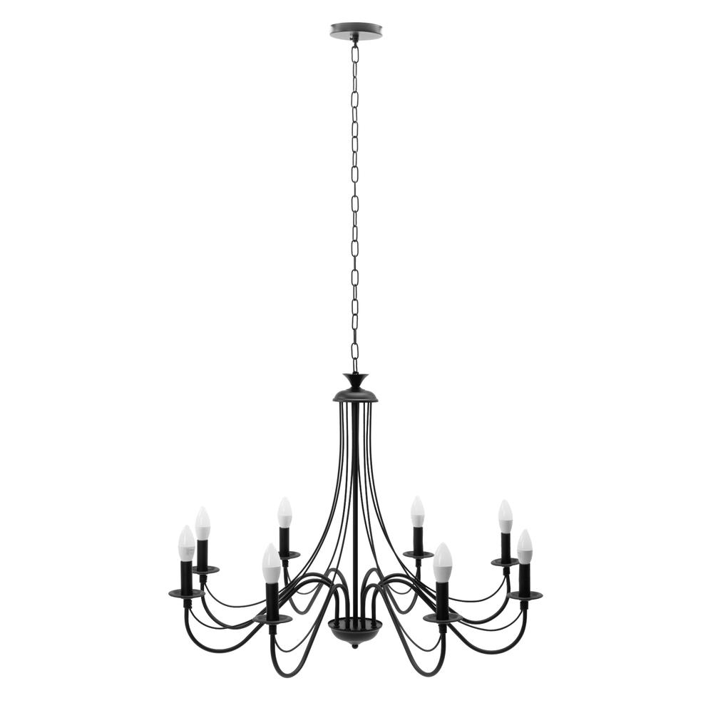 Rustik Takpendel Lampa APP648-8CP Svart