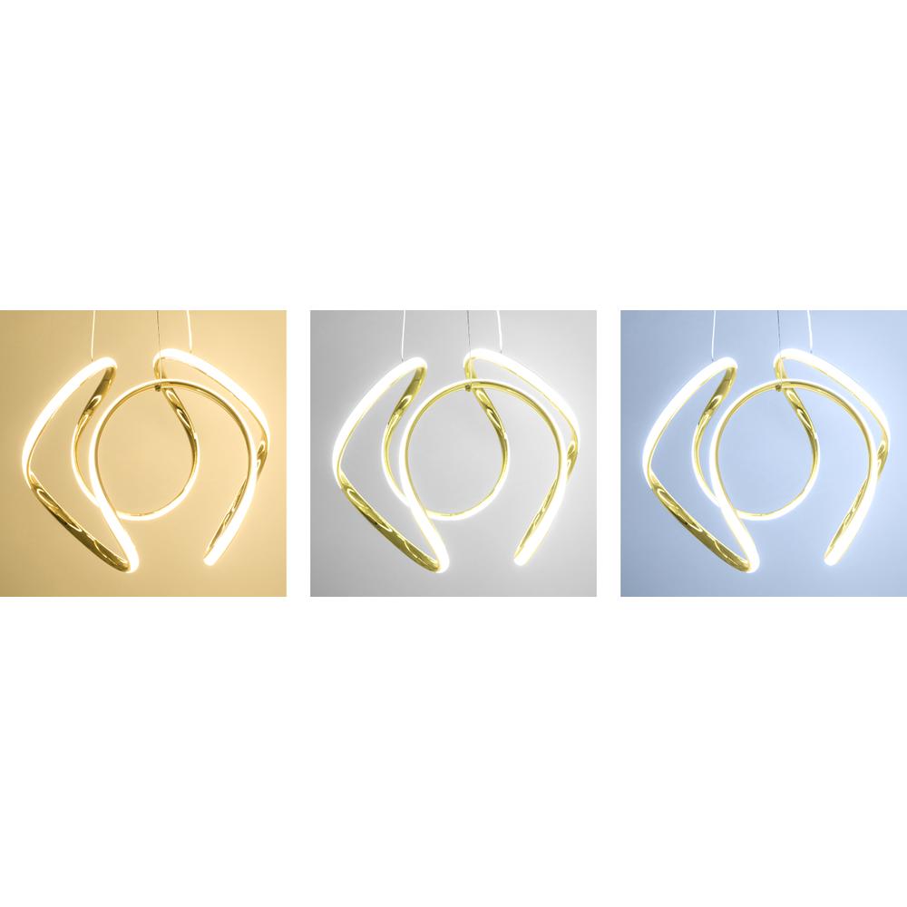 Modern LED Takpendellampa + FJÄRRKONTROLL APP386-CP Guld