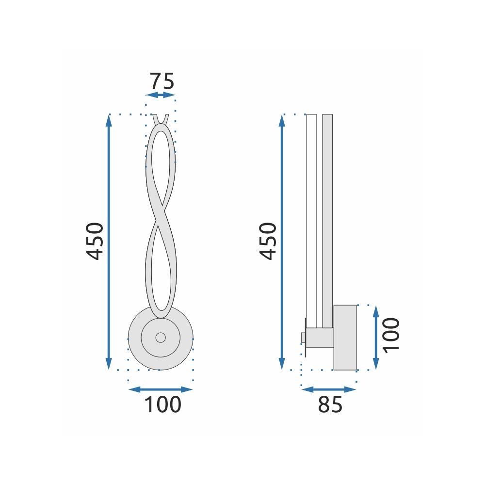 Vägglampa LED APP1048-W Svart
