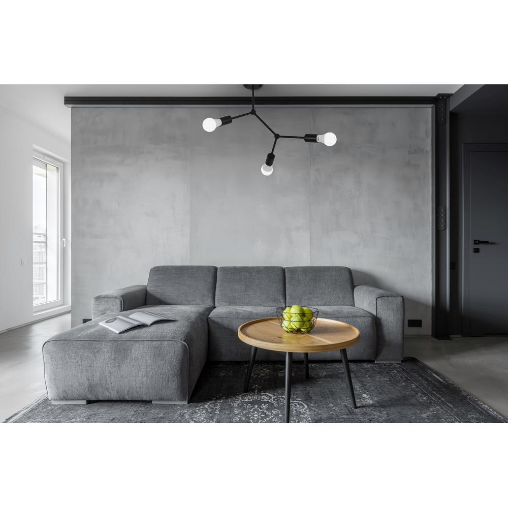 KLASISK TAKLAMPA METALL LOFT APP736-3C Svart