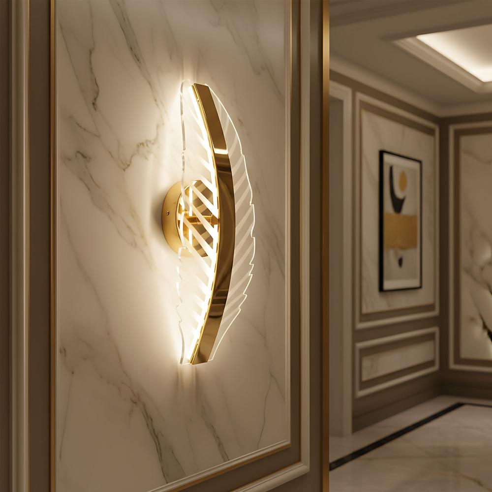 LED Vägglampa G140-W Guld