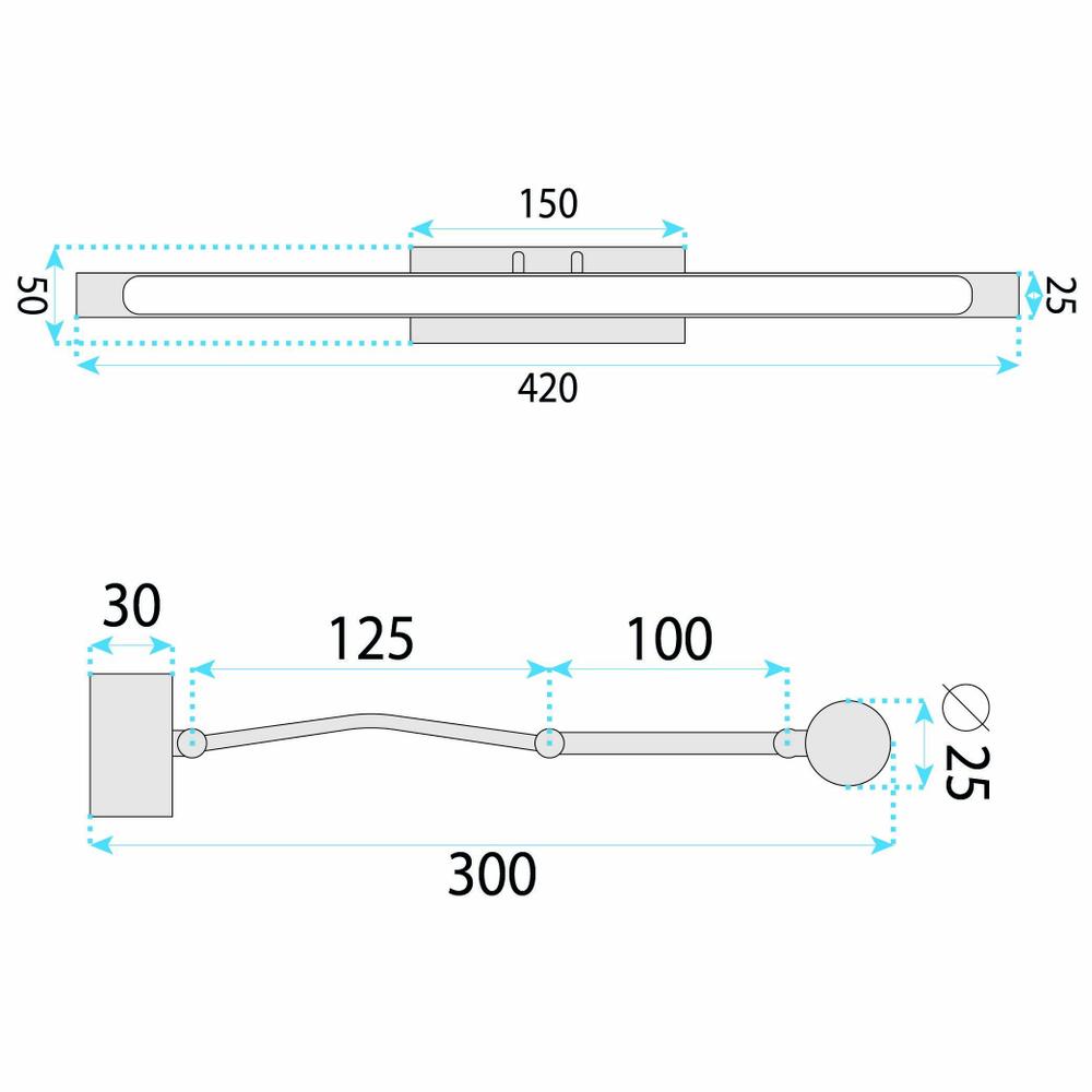 Badrum vägg LED-lampa SWE019-1W Gold