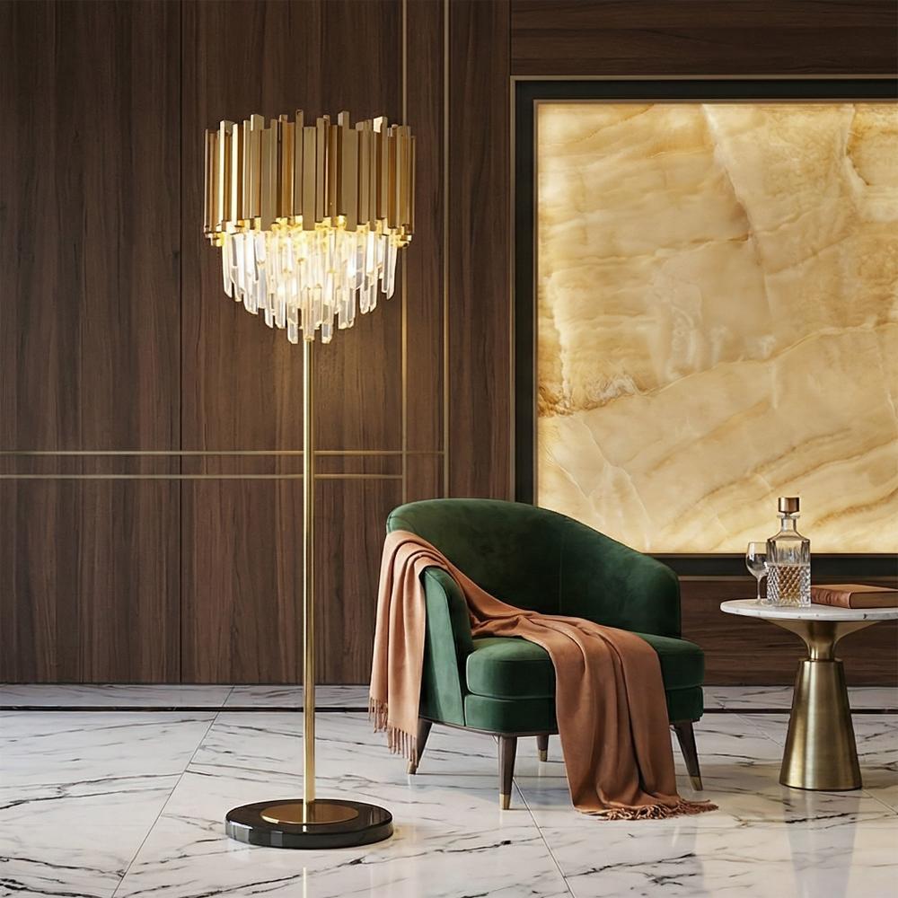 Golvlampa APP1717-3F Guld