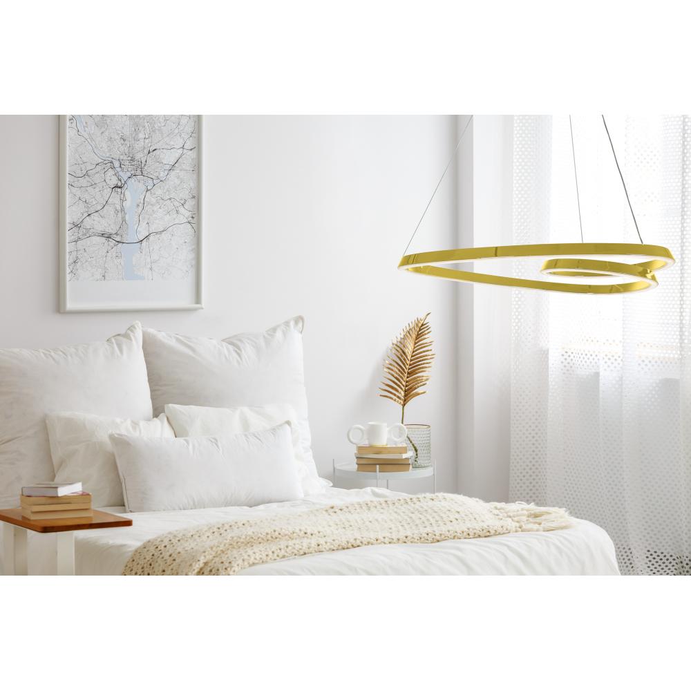 Taklampa Loop LED APP797-cp Guld + Fjärrkontroll