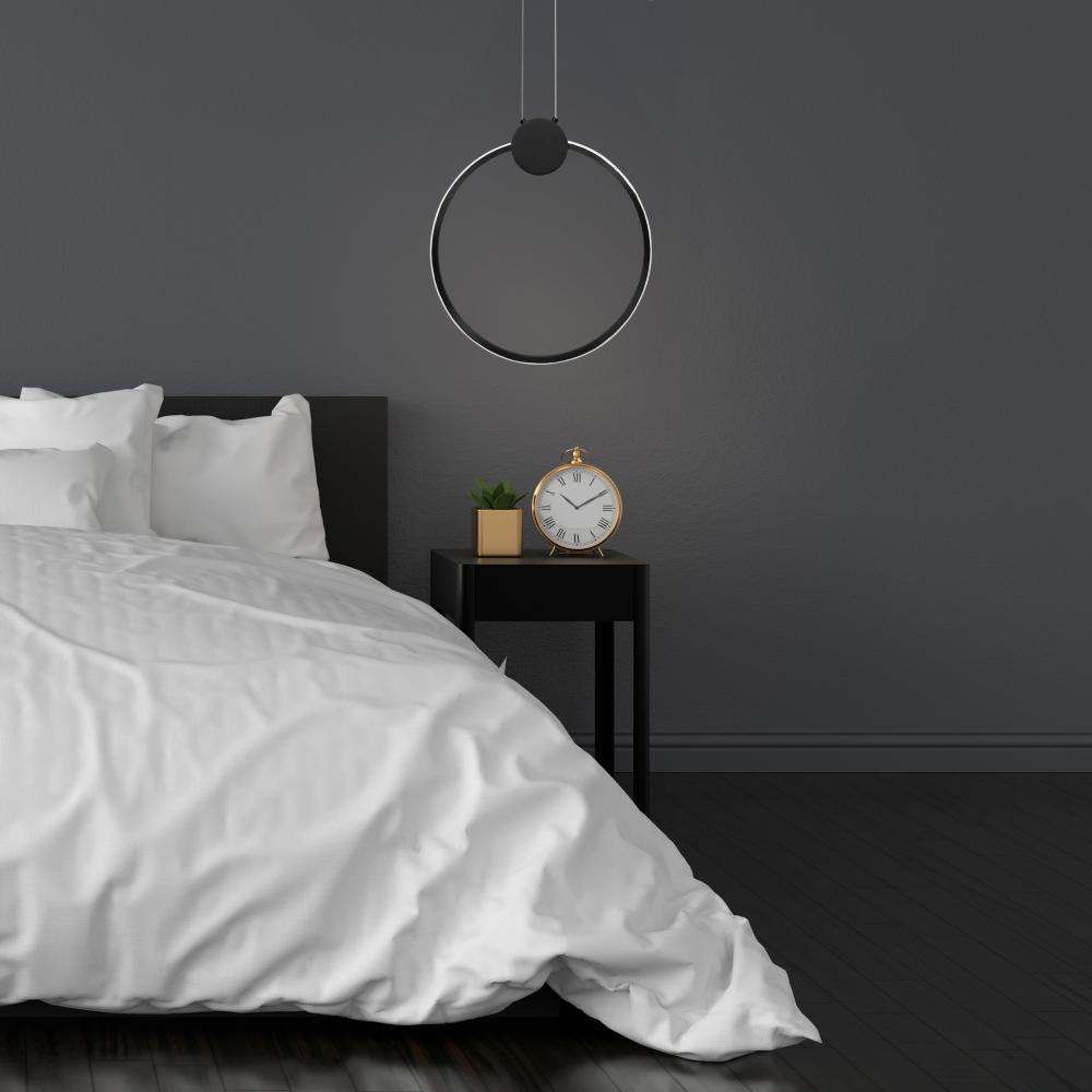 HÄNGLANDE LED TAKLAMPA APP1392-CP SVART 30 cm