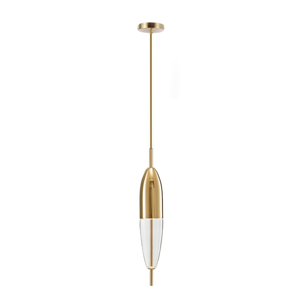 Glaspendellampa i Metall APP549-1CP Guld