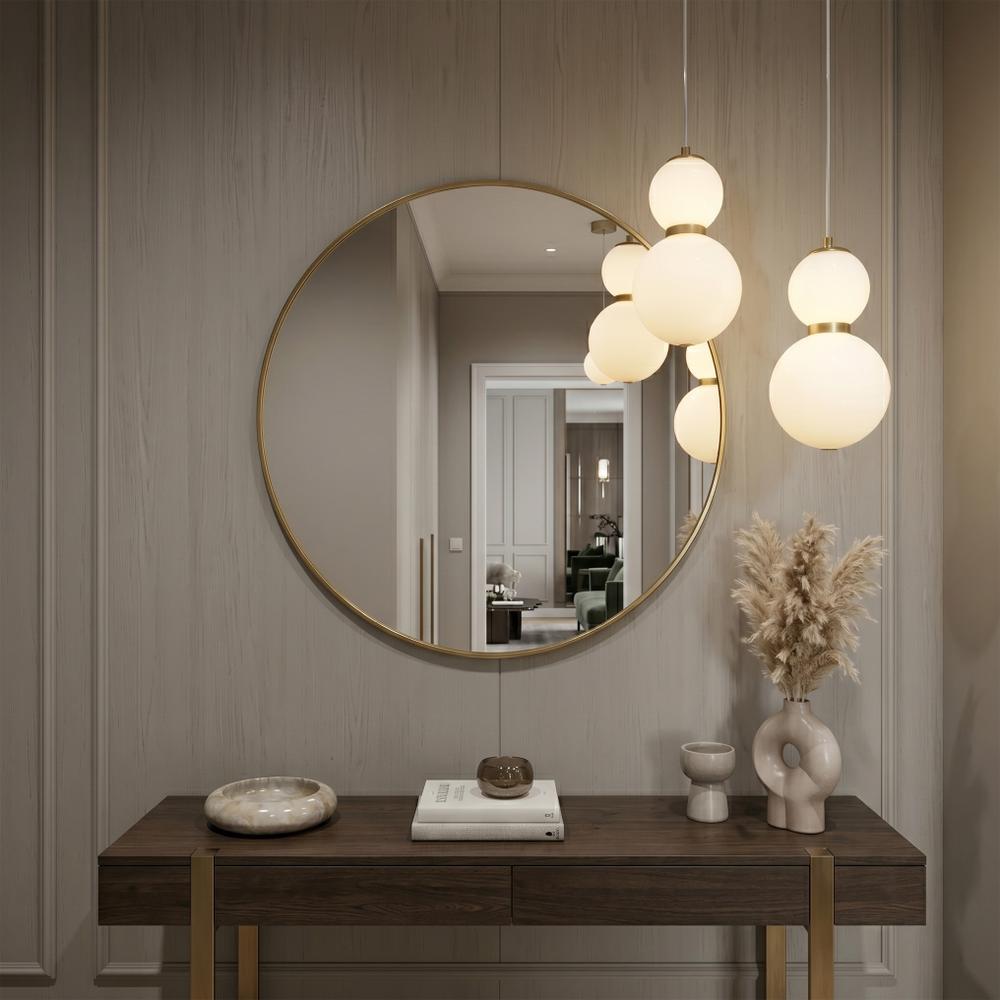 LED taklampa pendel LHJ112-2CP borstat guld