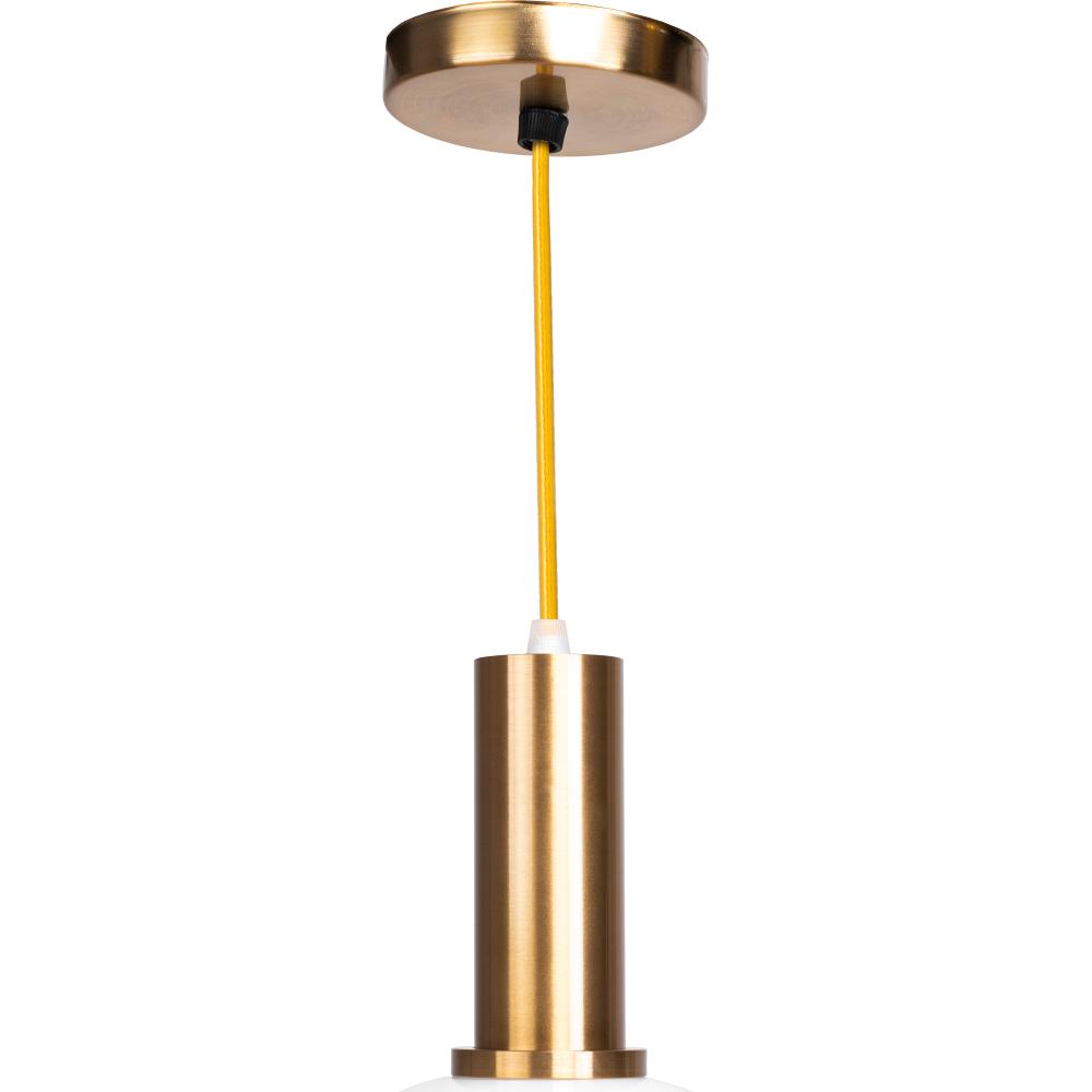 Hängande Lampa i Glas Mjölkvit Kula APP666-1CP Guld