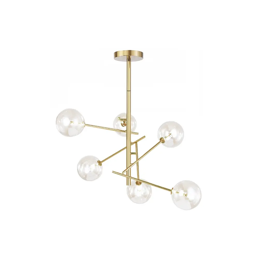 Hänglampa Glasbollar 6 st APP919-6CP Guld