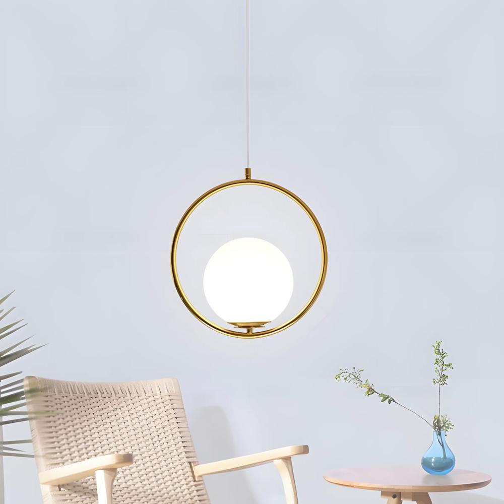 Hängande Taklampa i Glas – Klot G109-1W Guld