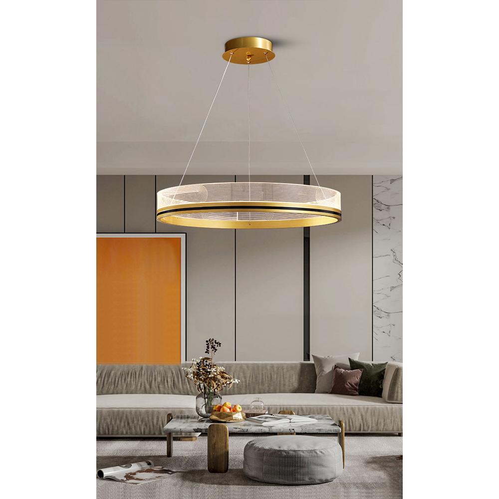 Hänglampa LED APP1190-CP Guld 60 cm
