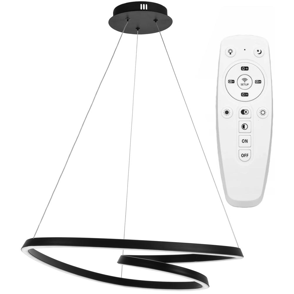 Taklampa Hängande Loop LED + Fjärrkontroll APP796-cp Svart
