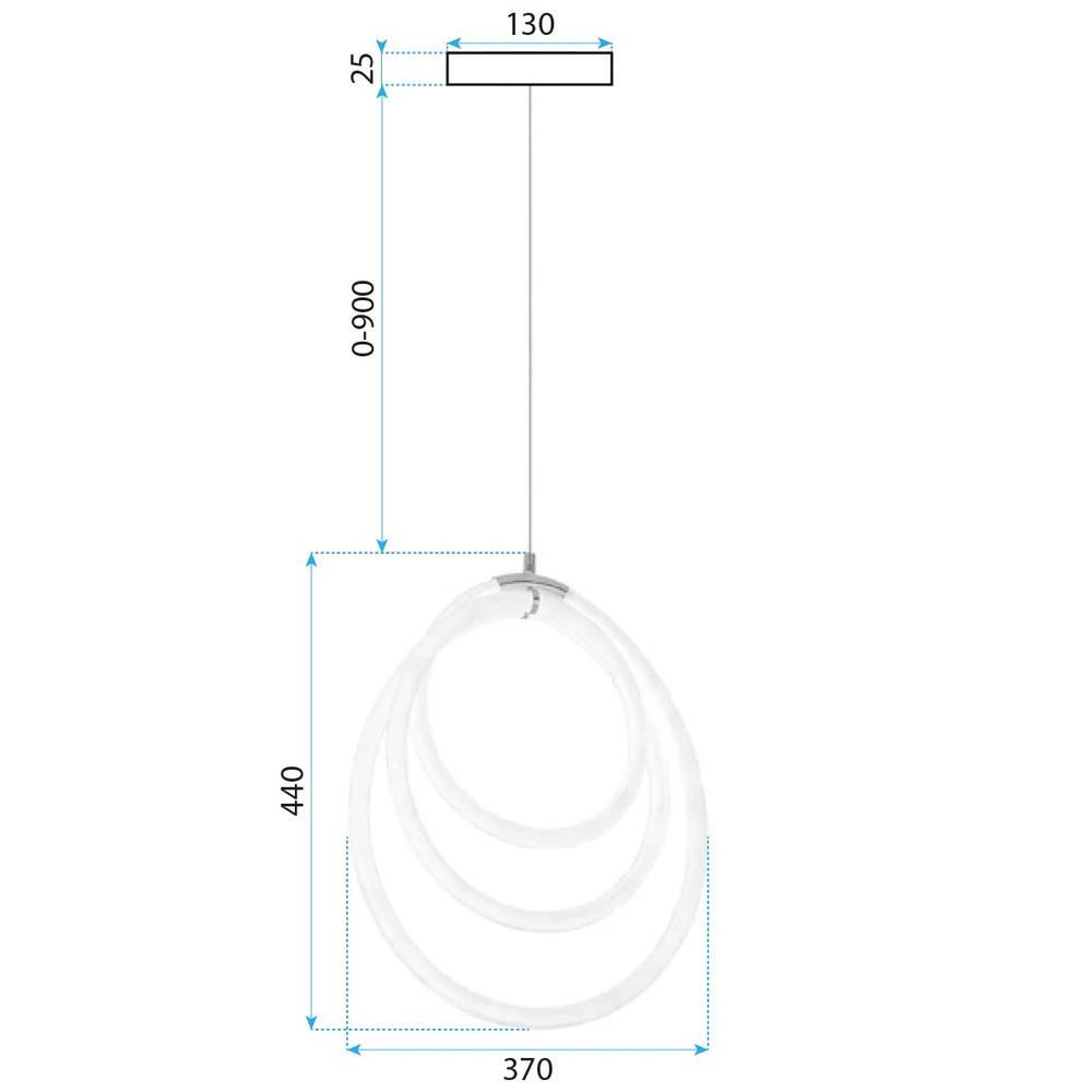 HÄNGLAMPA LED G016-CP GULD