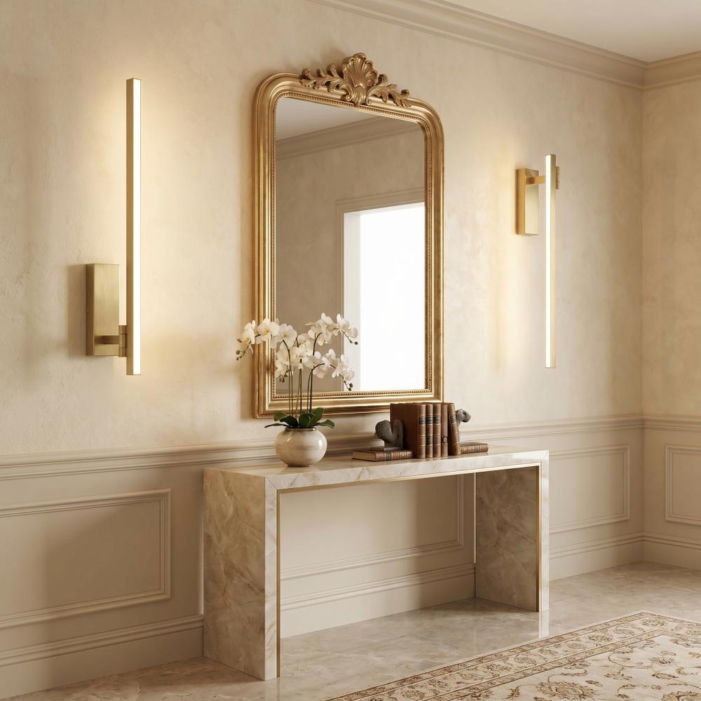 Badrum vägg LED-lampa SWE032-1W 60cm BRUSH GOLD